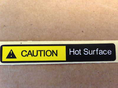 Label, Caution Hot Surface, Yellow/Black, IWH 1-6
