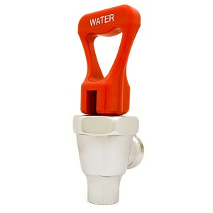 Mini Hot Water Faucet - Chrome Body with Red "WATER" Handle