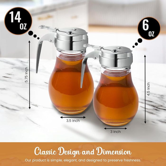 12-Pack Glass Syrup Dispensers - 14 Ounce
