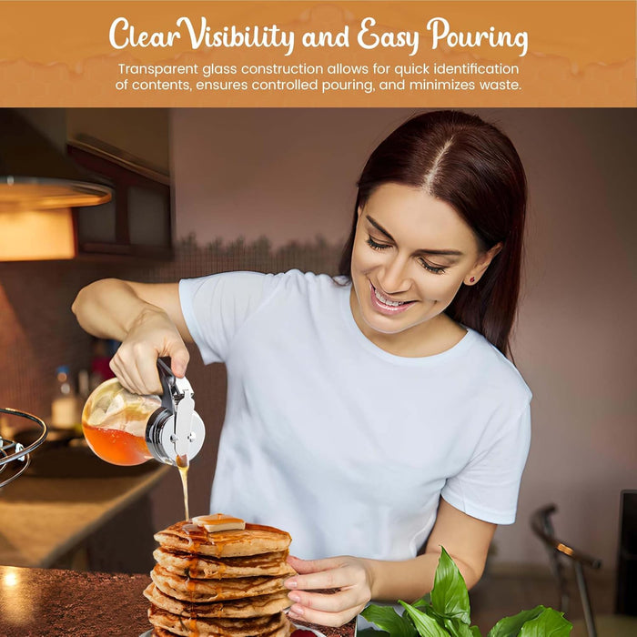 12-Pack Glass Syrup Dispensers - 14 Ounce