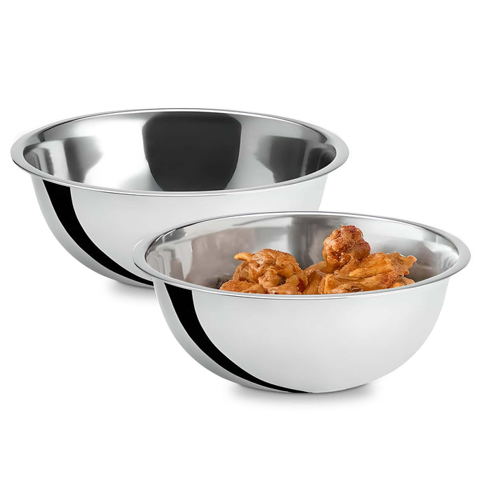 OCS Parts 2-Pack 3 Quart Mixing Bowls | 9.75-Inch Stainless Steel