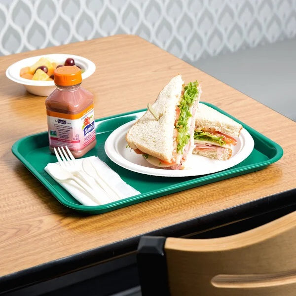 OCS Parts 12-Count 10" x 14" Lunch and Dinner Food Trays | Teal