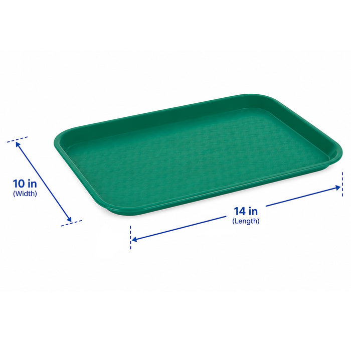 OCS Parts 12-Count 10" x 14" Lunch and Dinner Food Trays | Teal