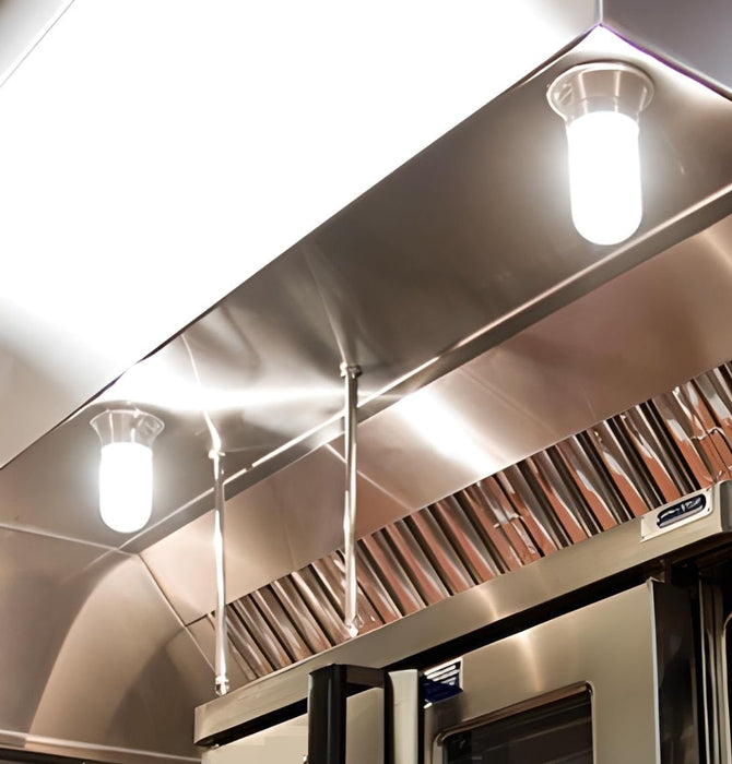 Glass Globe Light Cover for Canopy Hoods and Walk-in Refrigerators