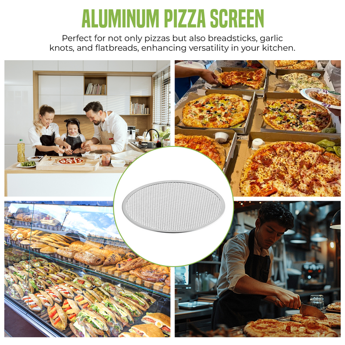 OCS Parts 14-Inch Aluminum Pizza Screen for Home, Pizzerias and Restaurants