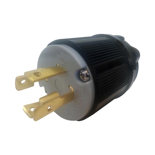 L15-30 Grounding Locking Plug | 250V - 30A - 3 Pole 4 Wire