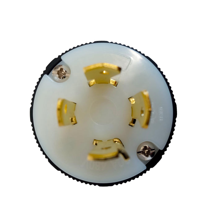 L16-20 Grounding Locking Plug and Connector Set | 480V - 20A - 3 Pole 4 Wire