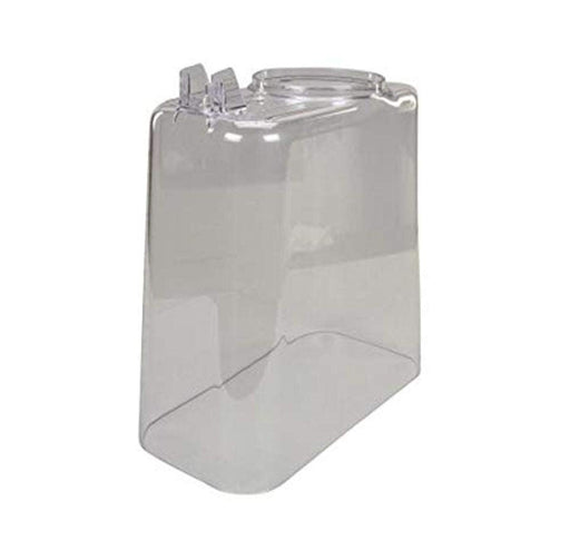 5-gallon clear beverage dispenser bowl, rear angle view