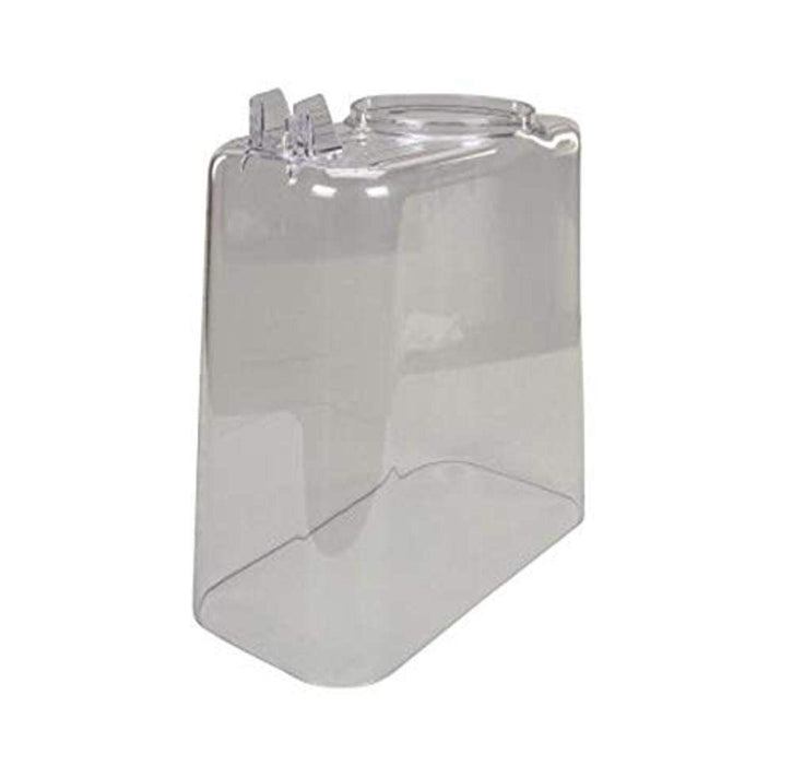 5-gallon clear beverage dispenser bowl, rear angle view