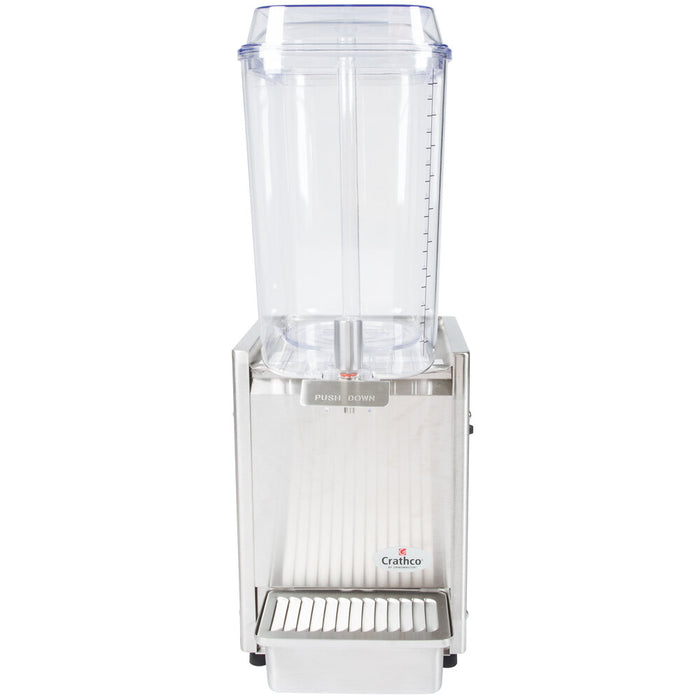 5-gallon dispenser bowl installed on a Crathco refrigerated beverage dispenser