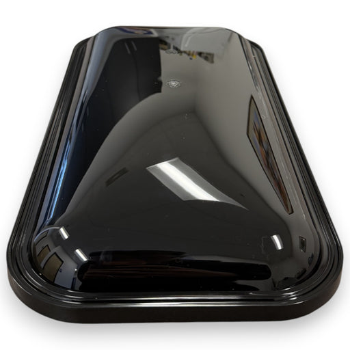 Crathco 1116 equivalent black replacement lid for bubbler, angled view