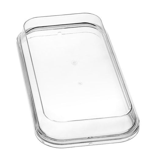 Clear double-wall insulated beverage dispenser bowl cover, angled view — replaces Grindmaster 2240