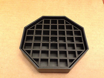 Black Plastic Octagon Drip Tray with Grate
