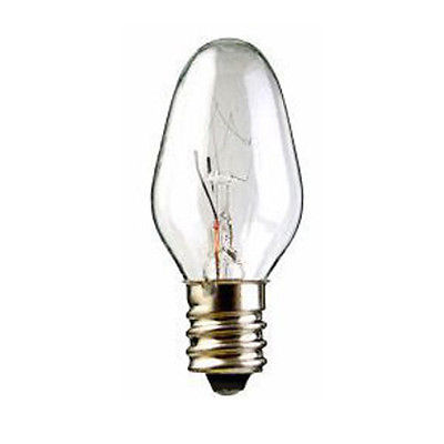 Nightlight Bulb -  Clear 15W 120V E12 Candelabra
