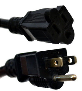 10' 14/3 Black NEMA 5-15P to NEMA 5-15 Connector (Female) SJTOW Power Cord