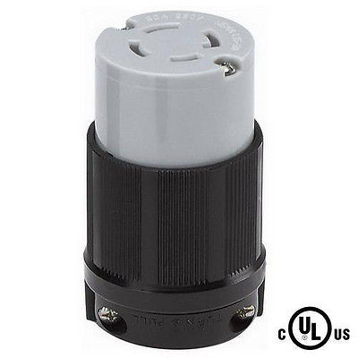 L15-30R Locking Connector, Rated for 30A, 250V