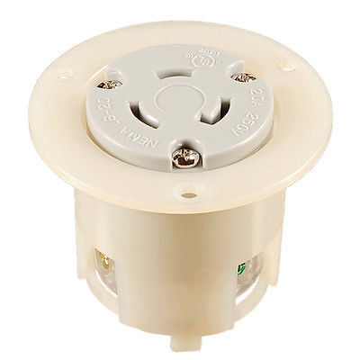 Grounding Locking Flanged Outlet, NEMA L6-20