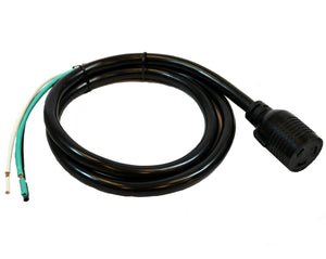 5' SJTW Power Cord 10/3 L6-30R (Female Connector) to ROJ 8" Strip 5/8"