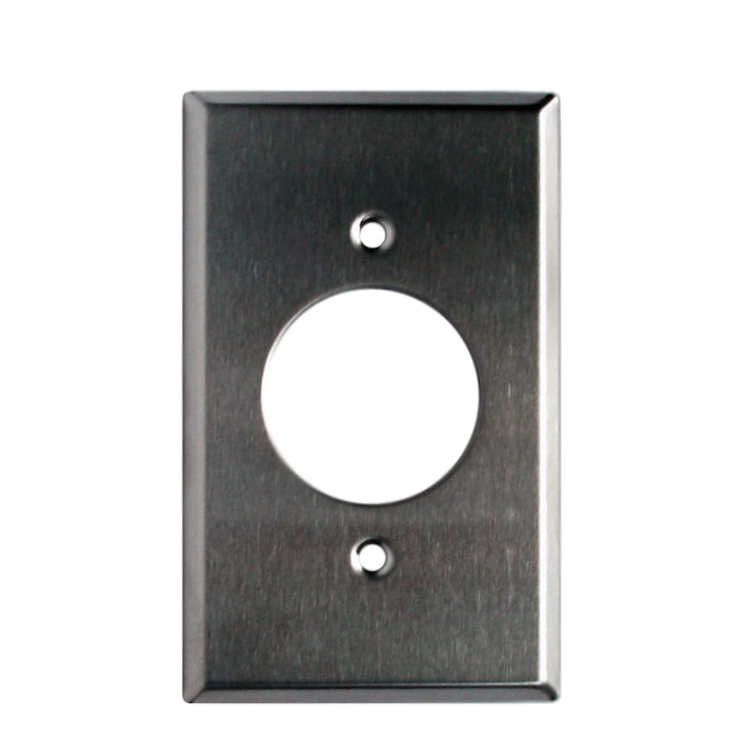 Stainless Steel 1-9/16 Inch, 1-Gang Outlet Wall Plate