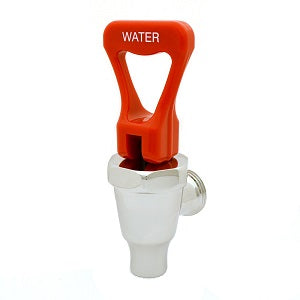 Hot Water Faucet - Chrome with Red "WATER" Handle
