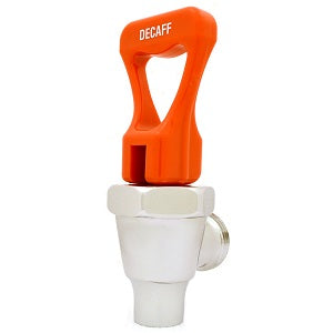 Mini Faucet - Chrome with Orange "DECAFF" Handle
