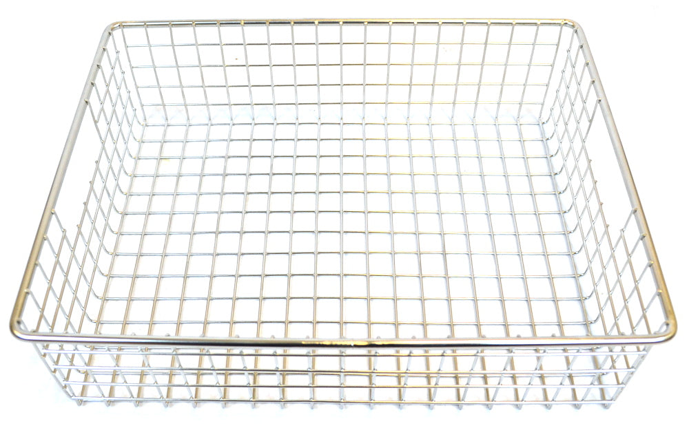 Stainless Steel Square Mesh Basket - 14" x 11" x 4"