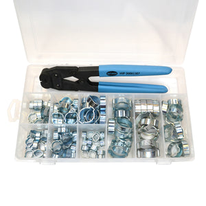 18500057 Service Kit (2-Ear Clamps, zinc plated with side jaw pincers)