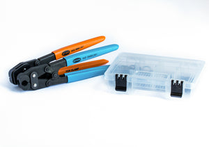 50 Clamps - I.D. Range of 9.5 mm to 15.7 mm (with Compound Side Jaw Pincer & Clamp Cutter)