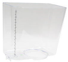 5-gallon clear beverage dispenser bowl with measurement markings, detail view