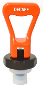 Faucet Upper Assembly, Black Bonnet and Orange Handle, "DECAFF"