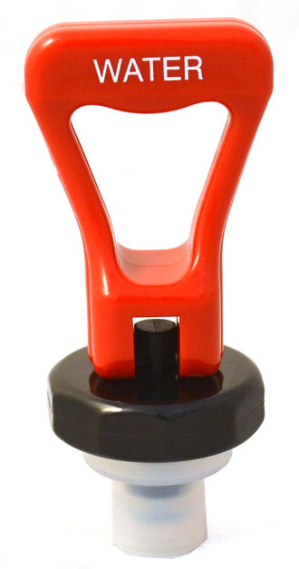 Faucet Upper Assembly, Black Bonnet and Red Printed Handle, 